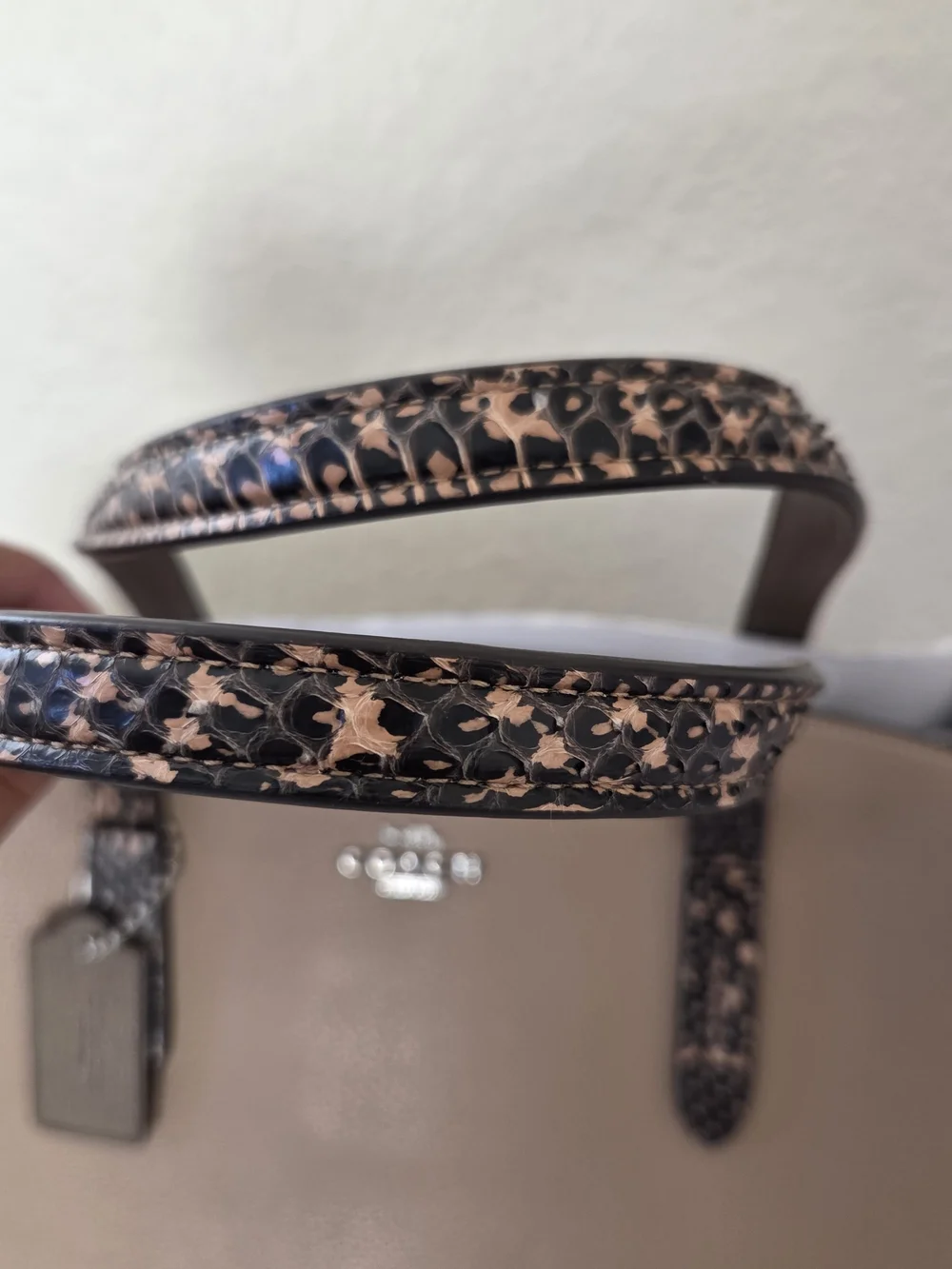Coach Charlie Carryall with Colorblock Snakeskin Crossbody